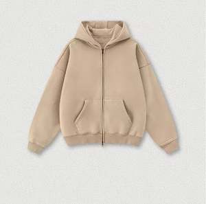 2024 grande taille Logo personnalisé hommes sweat à capuche zippé sweat à capuche surdimensionné conception brodée impression numérique hiver Essentials - Product Image 4