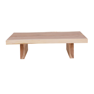 Mesa de Centro de Estilo Minimalista de Doble Panel en Madera de Suar Maciza con Veteado Intenso y Belleza Natural para Muebles de Jardín - Product Image 2