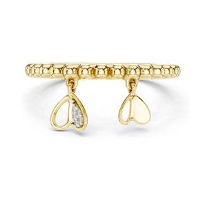 Anillo Colgante con Diamante de Laboratorio en Forma de Corazón de 0.015 CT para Mujer, Claridad VVS-VS EF, Oro de 18KT, 14KT, 10KT y Plata 925, Color Rosa - Product Image 1