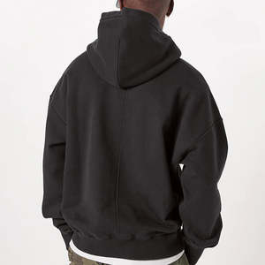 Sweat à capuche épais à coupe courte personnalisé 700gsm 500g 450g 400g 300g boîte en coton ajustement couleur unie sweats à capuche courts surdimensionnés - Product Image 4