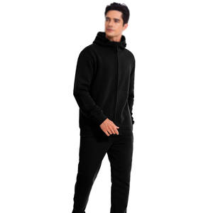 Ensemble de sweat-shirt et pantalon de survêtement pour homme, couleur unie noire, idéal pour l'hiver 2026, sweat-shirt décontracté et pantalon de survêtement en polaire, tenue de jogging pour tous les jours - Product Image 6