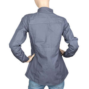 Chemise décontractée à manches longues pour femme - Gris - Product Image 4