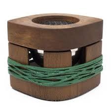 Magnificent Large Natural <b>Light</b> Pine Wood Bakhoor Burner With Rustic Brown <b>Rope</b> Wrapping For Traditional Living Room Decor - Product Image 5