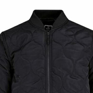 Blouson aviateur en toile au design moderne, élégant, léger et souple, en cuir véritable, coupe confortable, col côtelé pour une tenue décontractée en hiver - Product Image 2