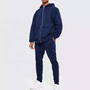 Chándal de invierno Retro Unisex, ropa deportiva con capucha romana y cremallera, logotipo personalizado - Product Image 3