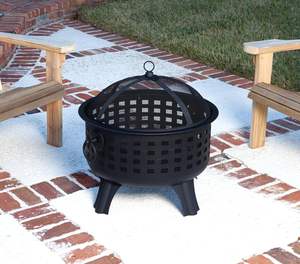 Modern Steel <b>Fire</b> <b>Pits</b> Heavy Gauge Metal Construction Freestanding Portable 9999 BTU Heating Output for Outdoor <b>Garden</b> Night Use - Product Image 6