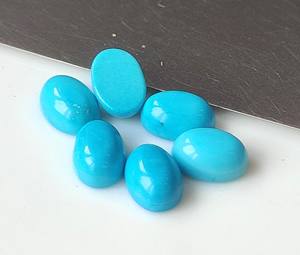 Khatushyam อัญมณีพลอยธรรมชาติสีฟ้าครามของรัฐอาริโซนา3x5mm-8x10mm รูปไข่ทรงหลังแบนหลวมอัญมณีทำสี - Product Image 4