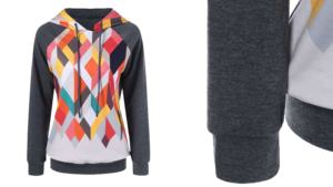 Women's Stylish Comfortable Eco-Friendly Superior Quality Long Sleeve Fleece Hooded Pullover <b>Sweatshirt</b> Custom Print Winter - Product Image 4