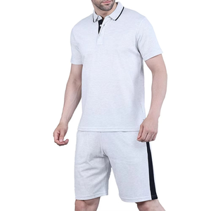 2025เซ็ตเสื้อยืดแขนสั้นคอตตอนทรงสลิมฟิตสำหรับผู้ชาย, เสื้อยืดคอปก100% กางเกงขาสั้นขายออนไลน์สำหรับฤดูร้อน - Product Image 6