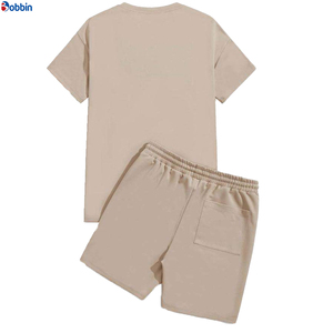 Nuevo Conjunto Deportivo Personalizado para Hombre, Talla Grande, Sudadera Corta y Pantalones Cortos de Algodón con Logotipo Personalizado, Conjunto Moderno Unisex - Product Image 4