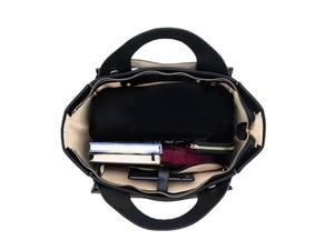 Sac à main vintage en cuir véritable noir pour femmes, sac à bandoulière pour le travail, sac à bandoulière, deux sangles, sac de voyage, sac de bureau, poignée supérieure - Product Image 4