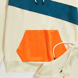 Survêtement 100% coton à manches longues pour hommes, vêtements d'entraînement de haute qualité à bas prix, vêtements d'hiver solides de grande taille, vente en gros OEM - Product Image 2