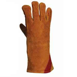 Guantes largos de soldadura de cuero Protección para manos y brazos Impermeable Antivibración Puño DE SEGURIDAD Cuero de vaca Nuevos guantes de soldadura de cuero - Product Image 5