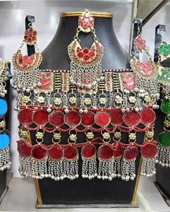 Meilleur prix, ensemble de bijoux afghans légers et robustes, collier vintage, boucles d'oreilles, forme personnalisée pour femmes, filles, Offre Spéciale pour mariage - Product Image 3