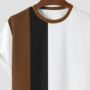 Derniers modèles T-shirts pour hommes T-shirts de mode pour hommes T-shirts pour adultes de couleur unie pour hommes - Product Image 6