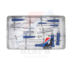 Juego de instrumentos de tornillo pedicular mínimamente invasivo, Material quirúrgico Manual médico ortopédico, acero inoxidable - Product Image 1