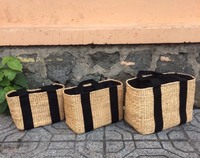 Koleksi Tas Wanita Ramah Lingkungan dari Anyaman Eceng Gondok Vintage Abadi 2025, Lapisan Katun, Bentuk Cangkang Elegan, Kapasitas 1-1.9L