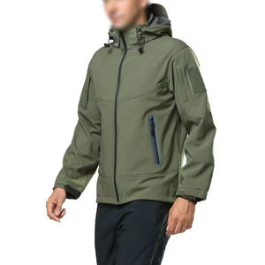 Vestes Softshell d'hiver avec logo personnalisé, en toile imperméable, avec col montant et fermeture éclair - Product Image 3