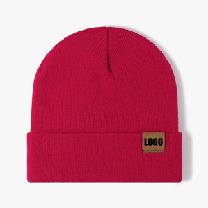 Bonnet unisexe marron avec logo brodé blanc, casquette d'hiver décontractée pour adultes, tour de tête [taille à préciser] - Product Image 4