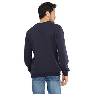 Suéteres Casuales Gruesos para Hombre, Cuello Redondo, Manga Larga, Logotipo Bordado, Forro Polar de Invierno, Diseño Ecológico, Patrón Sólido - Product Image 6