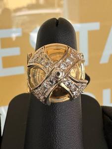 Anillo de diamante de moissanita chapado en oro sólido de 18 quilates para mujer, joyería de moda de calidad fina para compromiso de boda o regalo - Product Image 2