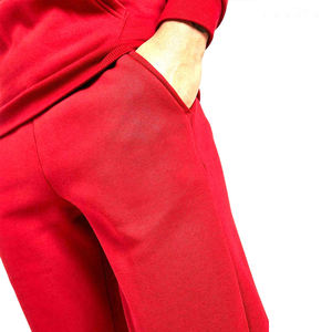 Survêtement de sport décontracté haute couture pour hommes, deux pièces personnalisables avec pantalon en polaire, col à capuche d'hiver - Product Image 6