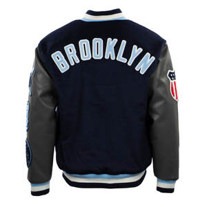 Chaqueta de béisbol de alta calidad para hombre, cálida, transpirable, de lana, personalizada, con bordado de chenilla, Mangas de cuero, chaqueta Bomber Letterman - Product Image 2