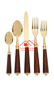 Couverts en métal finition or et blanc, luxe pour la maison, les hôtels, les restaurants, ensemble de couverts décoratifs, best-seller - Product Image 4