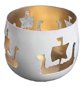 Soporte votivo de metal exclusivo y moderno para decoración del hogar y fiestas navideñas - Product Image 4