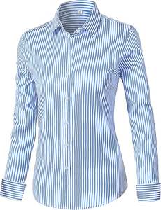 Chemise de bureau pour femme de style professionnel, en coton/polyester mélangé, à manches longues, pour l'été, chemisier de bureau pour femme - Product Image 5