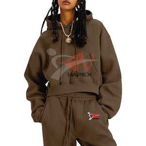 High Quality Custom Printing Logo <b>Women</b> Pullover Tracksuit Custom Material Flexible <b>Women</b> Sweat Suit - Product Image 4