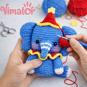 ชุดงานฝีมือถักโครเชต์แบบกำหนดเอง DIY ง่ายๆ สำหรับเด็กและผู้ใหญ่ ชุดไหมพรมถักโครเชต์รูปช้างจิ๋ว พร้อมคู่มือการสอน ของเล่นเย็บปักถักร้อยและถักทอ - Product Image 1