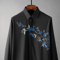 Chemise à manches longues en toile unie pour homme, nouveau design, logo personnalisé, respirante, coupe classique, décontractée
