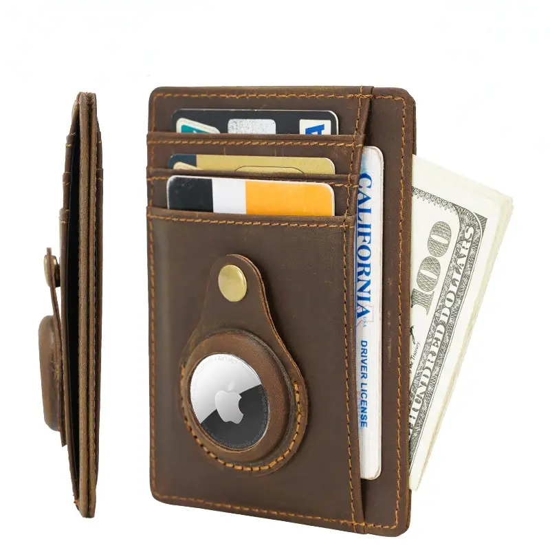 Professional new Wallet Mini Wallet Folding PU Leather Coin Purse Card Holder cowhide leather