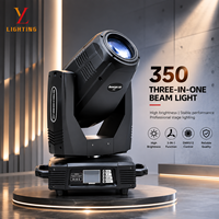 Projecteur Beam Mobile 3-en-1 350W pour Usine 3.8~45 °   Zoom 13 couleurs 10 gobos Réinitialisation automatique Protection thermique Éclairage de scène