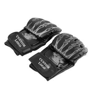 Gants de boxe MMA personnalisés en gros avec poignées réglables pour la fermeture en cuir PU pour hommes adultes - Product Image 5