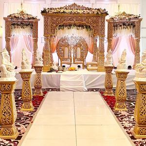 Mandap de Boda Romano de FRP para Ceremonia India, Decoración de Mandap de Boda con Tema Blanco, Mandap de Fibra Blanco Moderno para Boda, Washington - Product Image 2