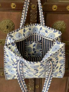 Lote al por Mayor de Bolsos Tote de Algodón Étnicos Indios, Bolsos de Compras Acolchados de Moda para Mujer, Hechos a Mano con Cremallera, Cadenas de 18 Pulgadas, Regalo de Navidad - Product Image 2