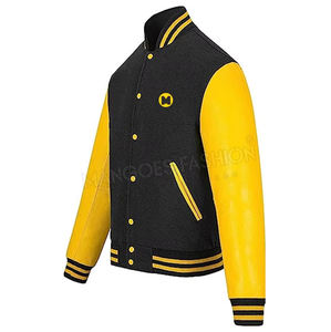 Chaqueta de Cuero Casual de Estilo Clásico y Contemporáneo para Hombre, Estilo Universitario, Invierno, Personalizable, con Mangas de Cuero Elegantes - Product Image 6