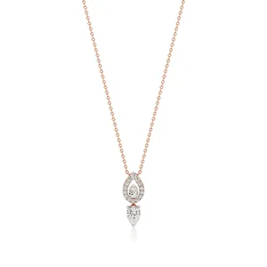 สร้อยคอจี้เพชรทรงหยดน้ำสุดหรู - Product Image 4