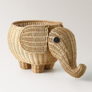 Cesta de almacenamiento de ratán con forma de tortuga, accesorios a buen precio para bebés, cestas con forma de varios animales - Product Image 5