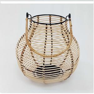 Lanterne tissée décorative moderne mobile en argent Porte-bougie Accessoires de décoration intérieure pour mariage Événement Hôtel Restaurant - Product Image 1