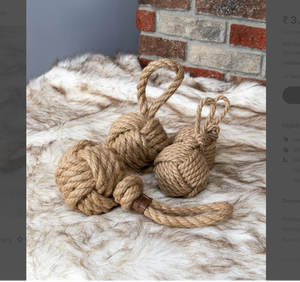 Heavy Doorstopper Handmade Jute Stop Thick Rope - Braided Chunky Jute Rope - <b>Nautical</b> Decor - Product Image 2