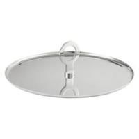 Grand plateau de service en acier inoxydable offrant amplement d'espace pour exposer les aliments lors de dîners sous forme de buffet