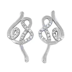 Boucles d'oreilles délicates pour femmes en argent 925 avec zircone cubique, or 14K 18K, formes tendance de papillon et de fleur, pierre principale en or rose, bijoux - Product Image 2