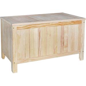 WELL HOME Mobile in Legno di Pino con Tronco Dritto 70x40x44 cm, Arredamento per la Casa con Finitura Naturale Senza Vernice - Product Image 3