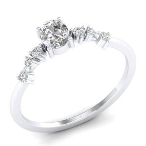 REYES High Quality 14K Gold GRA Certified Moissanite Engagement <b>Rings</b> <b>For</b> <b>Women</b> Luxury Wedding Bridesmaid Gift Jewelry - Product Image 2