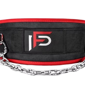 Ceinture de musculation robuste en néoprène imperméable et antidérapante avec chaîne en acier pour l'haltérophilie et l'entraînement en salle de sport – Protection complète - Product Image 1