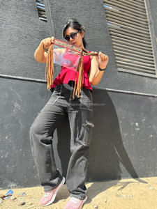 Recién llegado, bolso transparente con flecos, elegante bolso de cuero tallado a mano, bolsos de cuero multiusos para mujer multiusos - Product Image 3