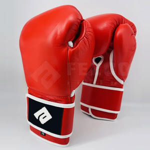 ถุงมือชกมวยทนทานผลิตจากปากีสถานถุงมือ PU นุ่มด้านในด้านในและปลอดภัยถุงมือชกมวยปิดสายคู่ - Product Image 1
